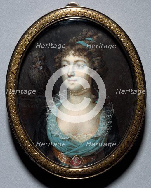 Portrait of Mademoiselle Marie-Anne Adelaide Le Normand, c. 1793. Creator: François Dumont (French, 1751-1831).