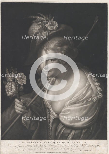 Portrait of Helena Fourment, 1780. Creator: William Dickinson.