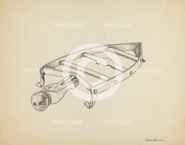 Flat Iron Holder, c. 1939. Creator: Irene Lawson.
