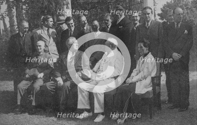 'East Meets West in Pacific Victory Conclave', 1943-44. Artist: Unknown.