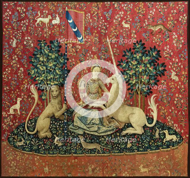 Sight. The Lady and the Unicorn, Between 1484 and 1500. Creator: Anonymous master ().