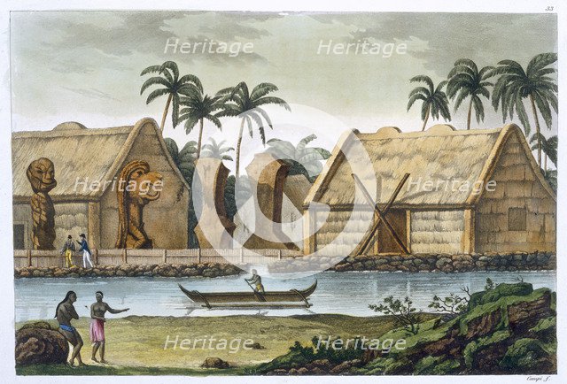 'Tomb of Tamahamah at Kaiakakooa, Sandwich Islands', c1820-1839. Artist: Felice Campi