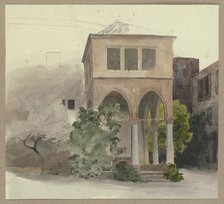 Fountain house in the courtyard of Heidelberg Castle, c1840s. Creator: Carl Theodor Reiffenstein.