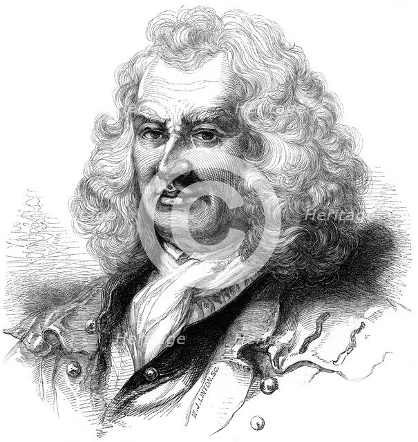 Portrait of Captain Thomas Coram, 18th century (1844). Creator: W. J. Linton.