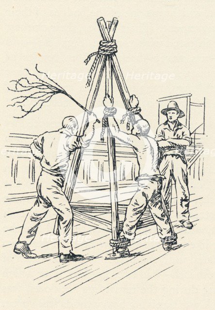 A convict being flogged with a cat-o-nine-tails, (1834), 1984. Artist: Unknown