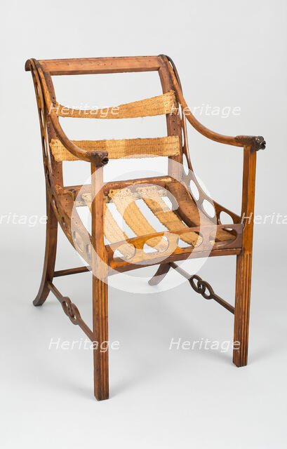 Armchair (one of two), Northern Europe, c. 1830. Creator: Unknown.