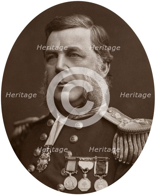 Captain Bedford Clapperton Trevelyan Pim, British naval officer, 1883.Artist: Lock & Whitfield