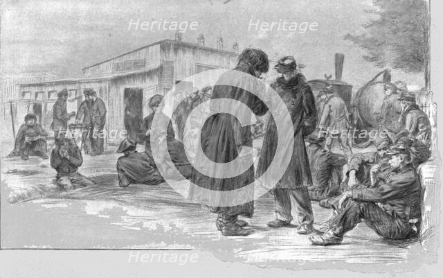 'La vie de nos prisonniers; la grande rue de camp de Langensalza, en Saxe, lieu de reunion... Creator: Unknown.