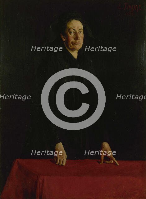 Portrait of Louise Michel (1830-1905), 1882. Creator: Tinayre, Louis (1861-1942).