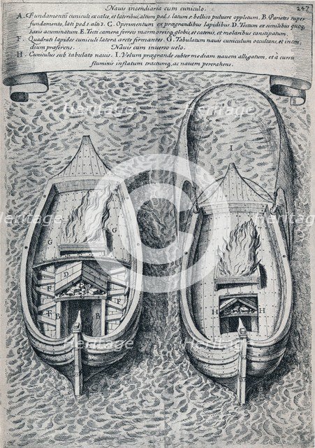 'Seventeenth Century Fireship', c1660. Artist: Unknown.