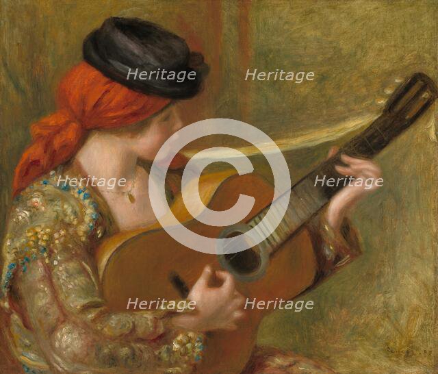 Young Spanish Woman with a Guitar, 1898. Creator: Pierre-Auguste Renoir.