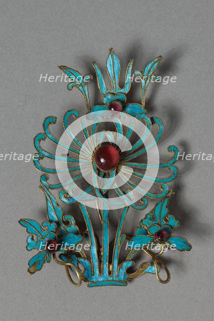 Headdress Ornament, 1800s-1900s. Creator: Unknown.