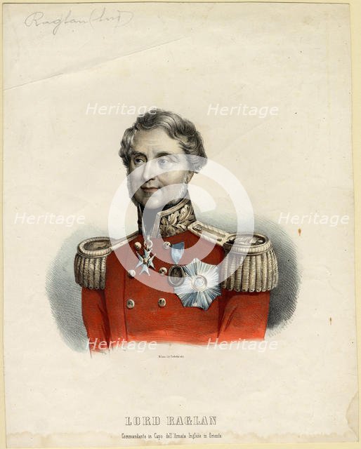 Portrait of Baron Raglan, 1854. Artist: Anonymous  