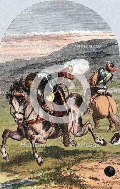 Death of Henri, Vicomte de Turenne, French soldier, 1675 (c1870). Artist: Edward Henry Corbould