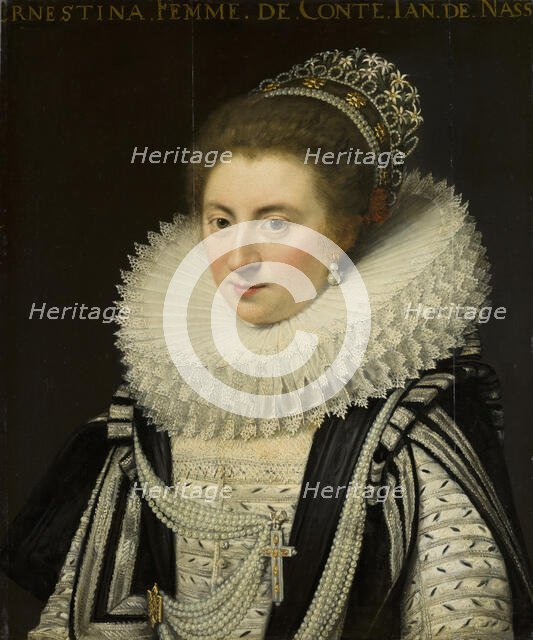 Portrait of Ernestine Yolande (1594-1663), Princess of Ligne, 1618. Creator: Jan Anthonisz van Ravesteyn.