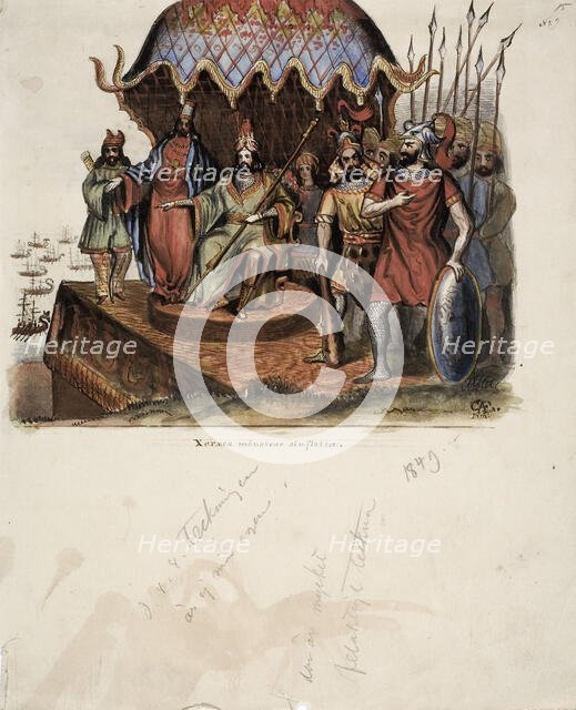 Xerxes inspects his fleet, 1849. Creator: Karl Anders Ekman.