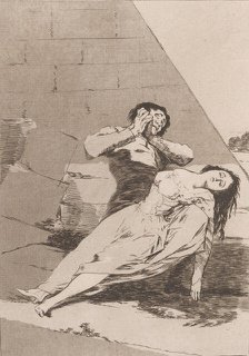 Plate 9 from 'Los Caprichos': Tantalus (Tantalo.), 1799., 1799. Creator: Francisco Goya.