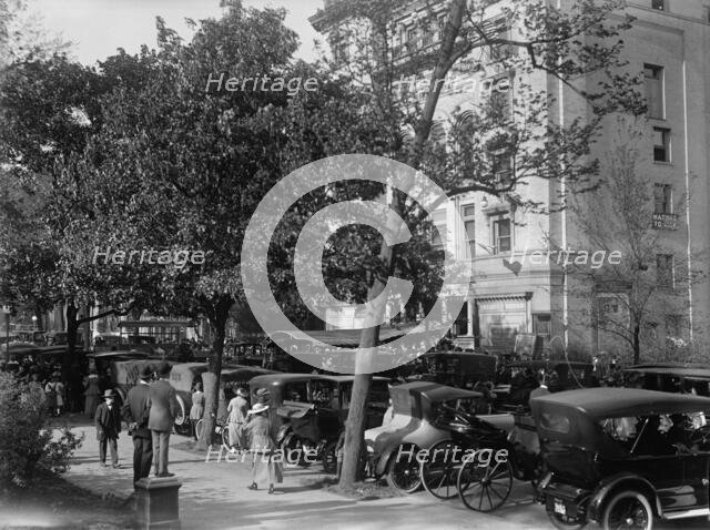 Scene In Front Of Belasco Theatre - When French Commissioners Attended, 1917. Creator: Harris & Ewing.