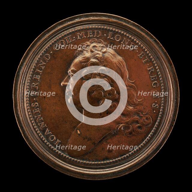 Dr. John Freind, 1675-1728, English Physician [obverse], 1728. Creator: Ferdinand de Saint-Urbain.