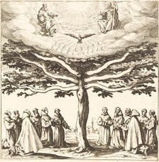 The Holy Trinity in the Tree of Life, Adored by Franciscans, in or after 1621. Creator: Jacques Callot.