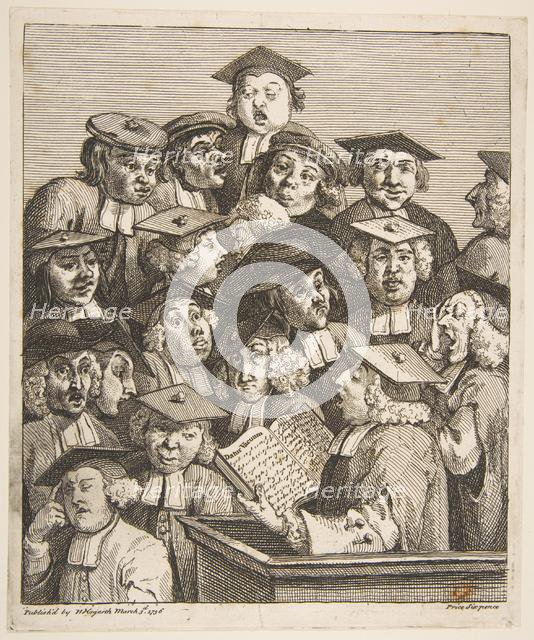 Scholars at a Lecture, March 3, 1736. Creator: William Hogarth.