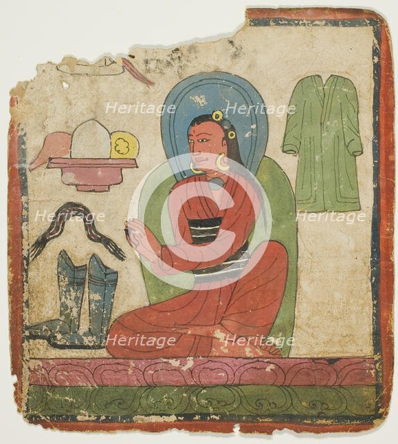 Image from a Set of Initiation Cards (Tsakali), 14th/15th century. Creator: Unknown.