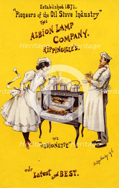 Albion Lamp Company - 'Albionette' oil stove, 19th century. Artist: Unknown