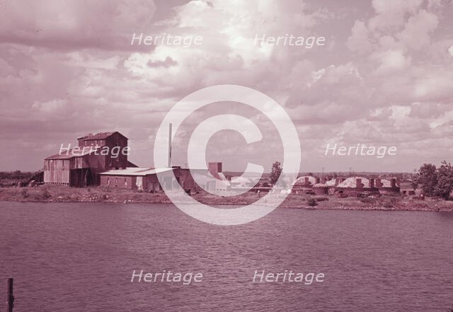 Abandoned brick plant near Muskogee, Oklahoma, 1939 or 1940. Creator: Russell Lee.
