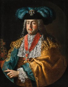 Portrait of Emperor Francis I of Austria (1708-1765) with the Order of the Golden Fleece..., 1748. Creator: Millitz, Johann Michael (1725- 1779).