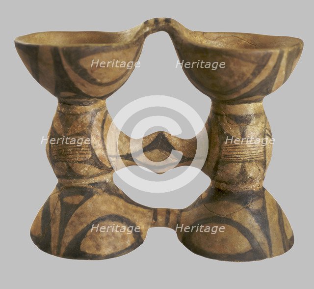 Binocular-Form Vessel, 4250-3850 BC. Artist: Prehistoric Russian Culture  