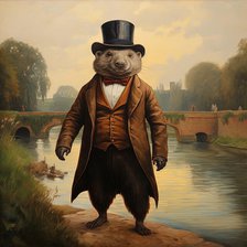 AI IMAGE - Ratty, from "The Wind in the Willows", 2023. Creator: Heritage Images.