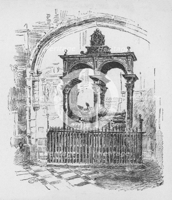 'Monument of Sir William Pickering', 1890. Artist: Unknown.