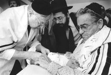 Jewish circumcision ritual, 21 July 2000. Artist: Unknown