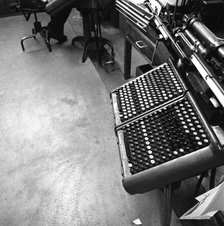 A monotype keyboard at the White Rose Press, Mexborough, South Yorkshire, 1968. Artist: Michael Walters