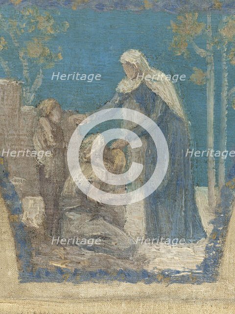 Esquisse pour l'Hôtel de Ville de Paris : Hommage de la Ville de Paris à Victor Hugo, 1894. Creator: Pierre Puvis de Chavannes.