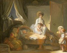 The Visit to the Nursery, c. 1775. Creator: Jean-Honore Fragonard.