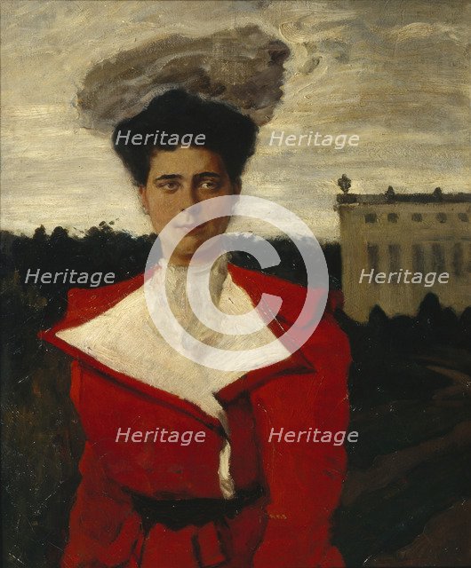 Portrait of Grand Duchess Elena Vladimirovna of Russia (1882-1957). Artist: Bakst, Léon (1866-1924)