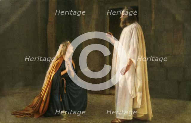 Jesus appears to Mary Magdalene, 1922.  Creator: Henry Traut.