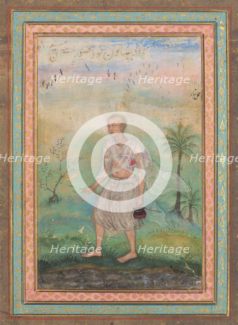 Jain Ascetic Walking Along a Riverbank, c. 1600. Creator: Basavana (Indian, active c. 1560-1600).