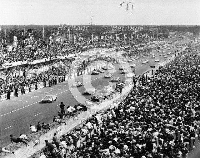 Start of the Le Mans 24 Hour race, France, 1965. Artist: Unknown