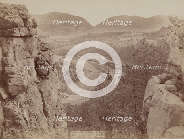 Echo Canyon Looking through Sioux Pass On FE and MV Ry, Hot Springs, SD, 1891. Creator: John C. H. Grabill.
