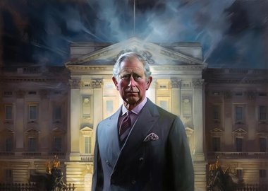 Gallery image of AI IMAGE - Portrait of King Charles III, 2023.  Creator: Heritage Images.