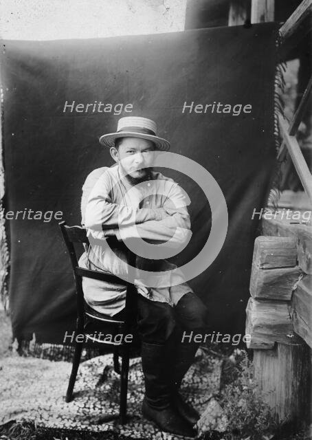 Portrait of a man, possibly the author of the album, 1890. Creator: Unknown.