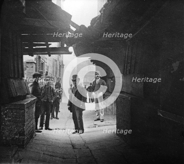 The Shambles, Chesterfield, Derbyshire, c1887. Artist: Unknown