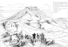 The Transvaal War: sketch plan of the Battle of Majuba Hill, from above Mount Prospect Camp, 1881. Creator: A. S. Cattell & Co..