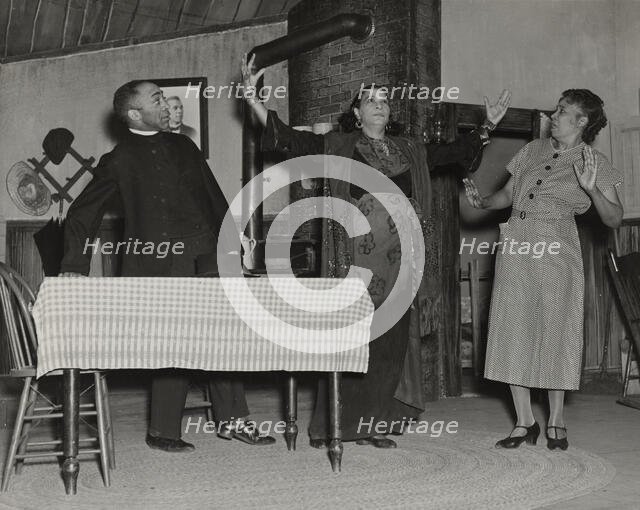 Woman with raised arms, 1935 - 1939. Creator: Unknown.