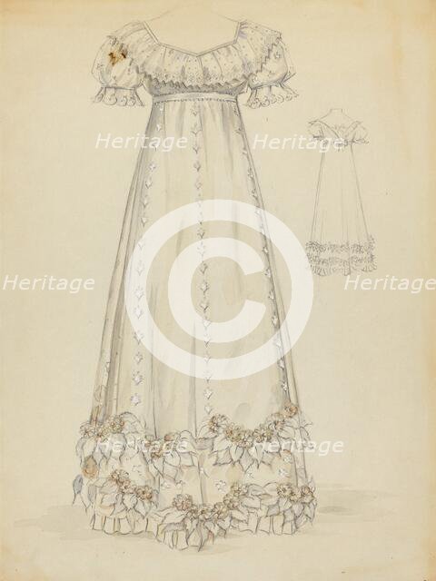 Evening Dress, 1935/1942. Creator: Sylvia DeZon.