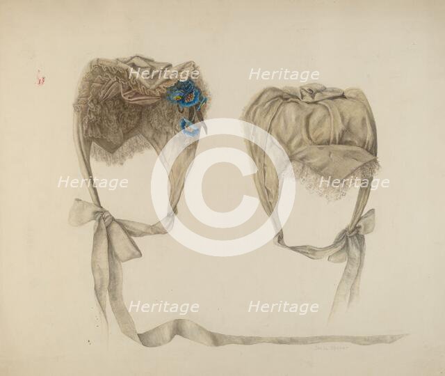 Bonnet, c. 1941. Creator: Stella Mosher.