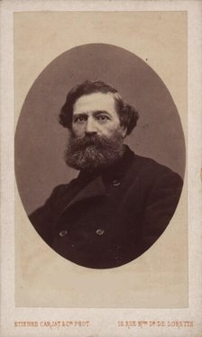 Portrait of the cellist and composer Alfredo Piatti (1822-1901) , ca 1860. Creator: Carjat, Étienne (1828-1906).