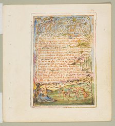 Songs of Innocence and of Experience: Nurse's Song, ca. 1825. Creator: William Blake.
